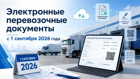ВНИМАНИЕ! Переход с 01.09.2026 к обязательному применению отдельных электронных перевозочных документов